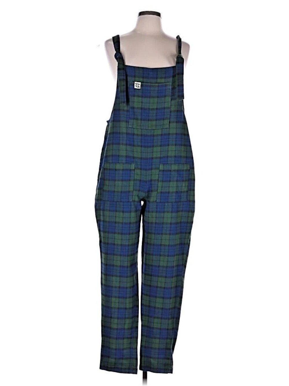 Lucy & Yak Original Dungarees Forest Tartan UK 12/ US8 NWT Brushed Cotton